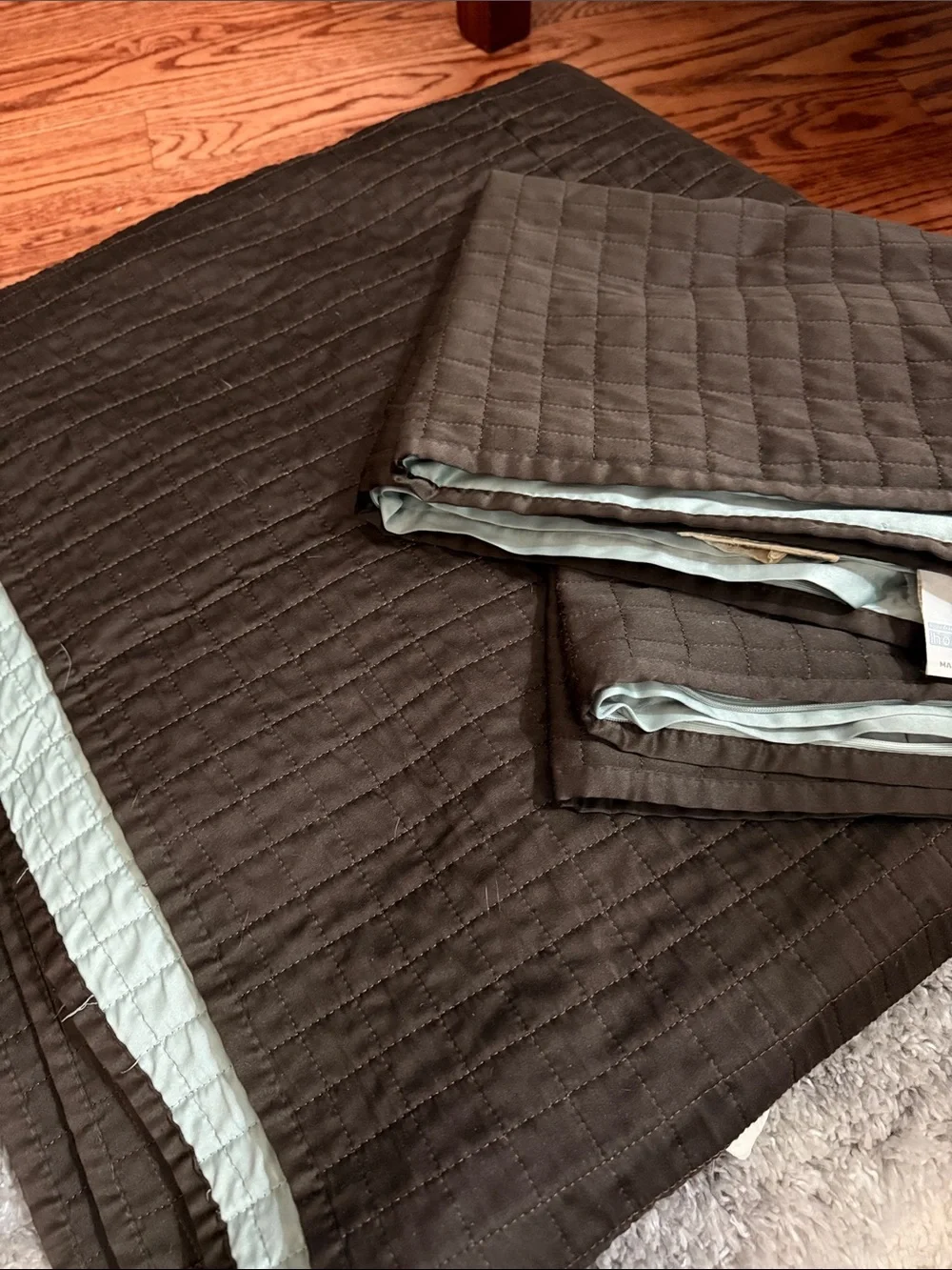 Bedding Set,Reversible Quilted Bedspread, Pottery Barn Sheet Set and Bedskirt